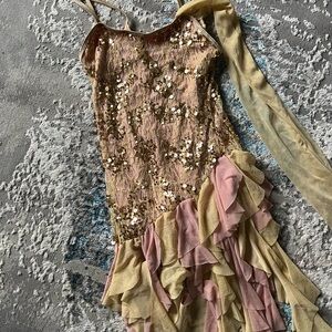 Sequin and Ruffle Dress